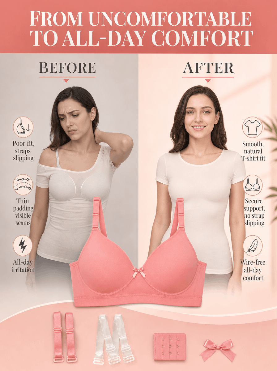Medium Coverage Padded T-Shirt Bra - B Cup, 6 Colours