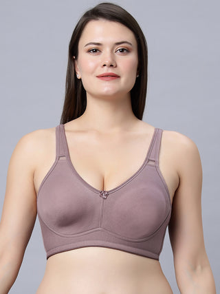 Full coverage non padded T-shirt Mouse Color Bra (Pack of 1)