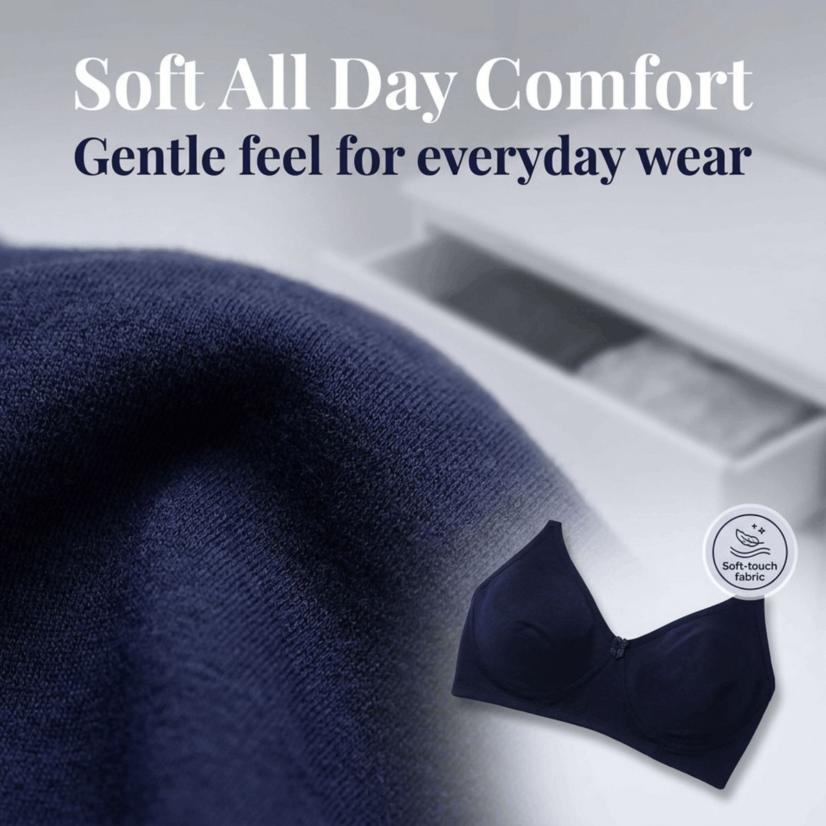 Non-Padded Full Coverage Bra for Women – Wire Free, Moulded Cups (Soha)