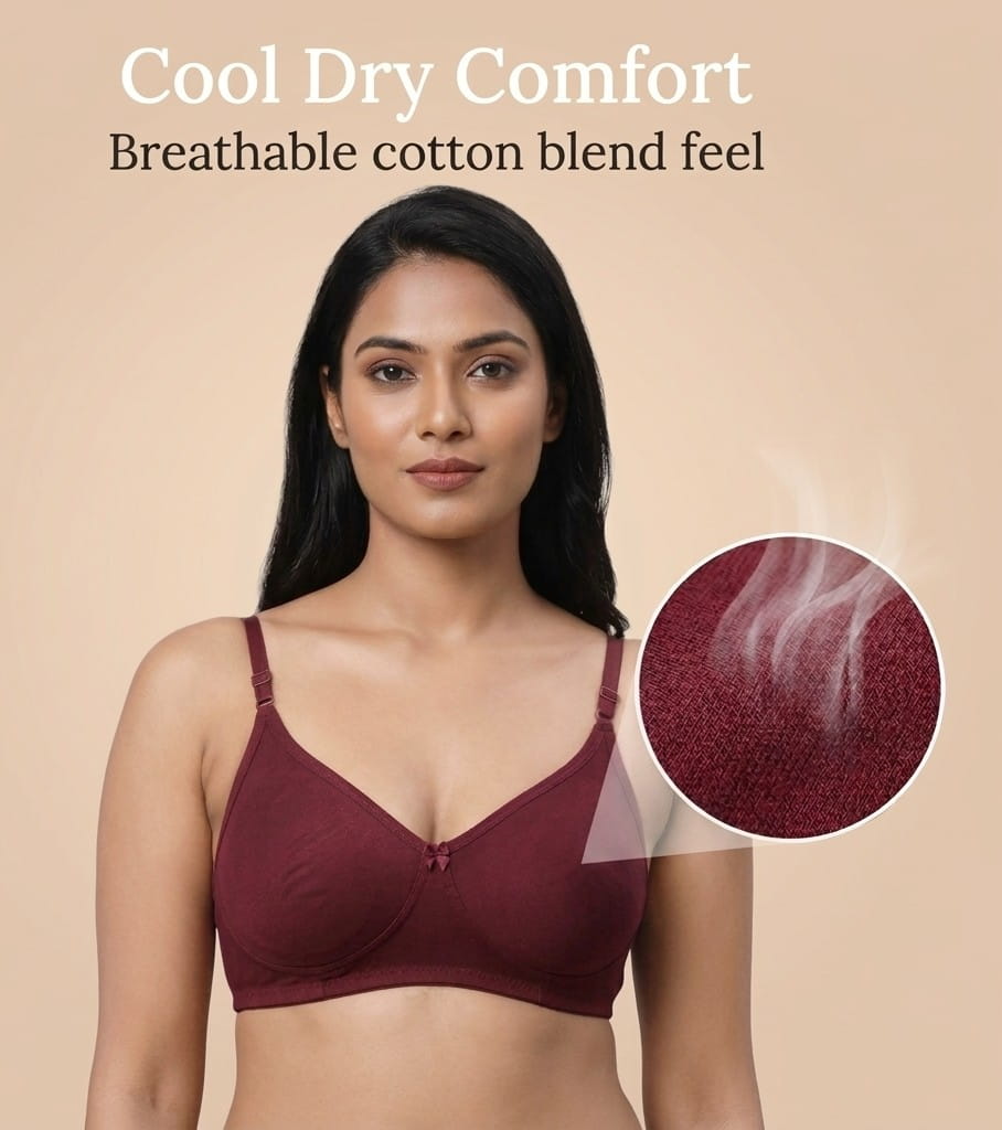 Non-Padded Full Coverage Bra for Women – Wire Free, Moulded Cups (Soha)