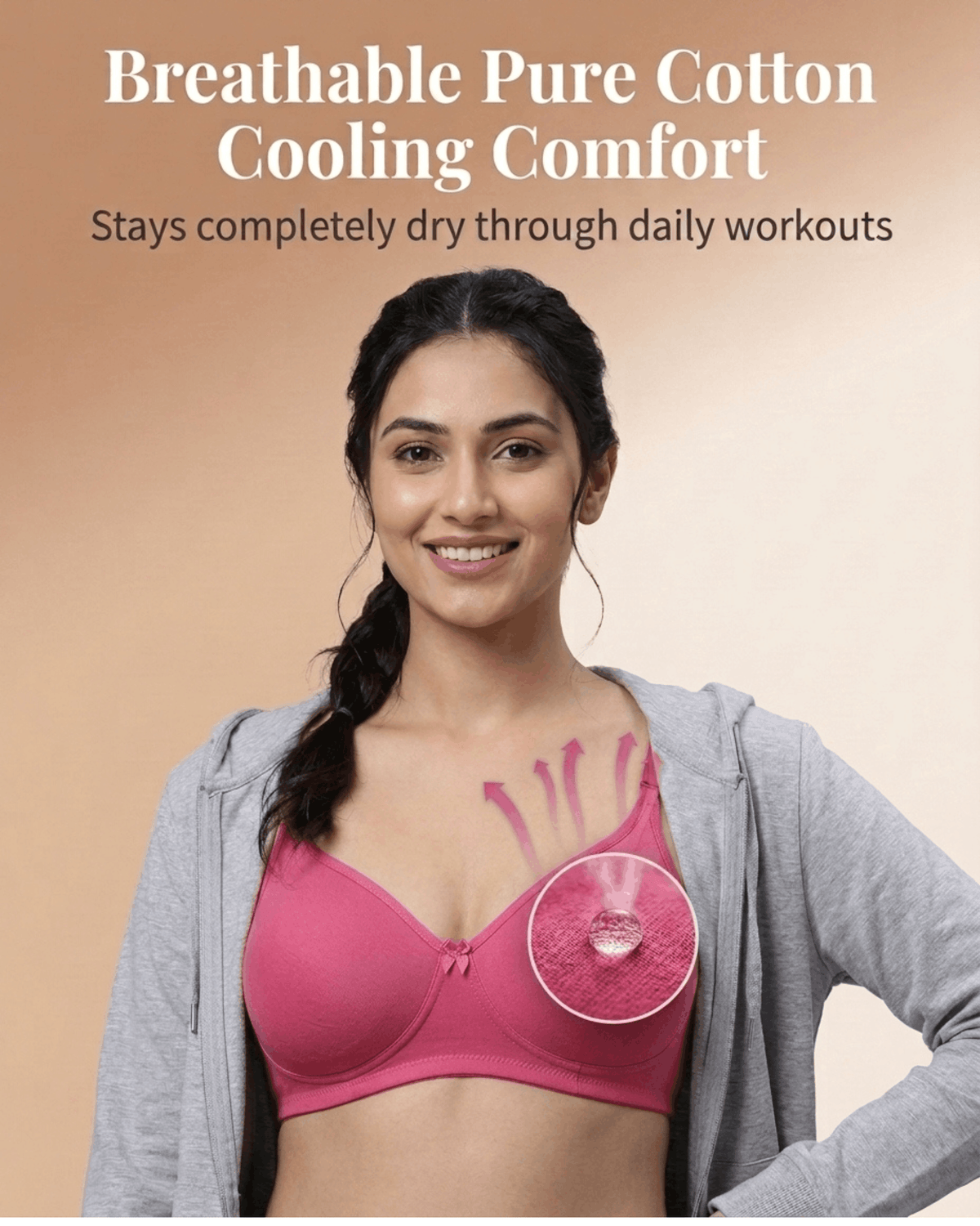 Non-Padded Full Coverage Bra for Women – Wire Free, Moulded Cups (Soha)