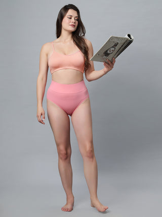 Non-Padded Full Coverage Peach and Onion Color Sports bra (Pack of 2)