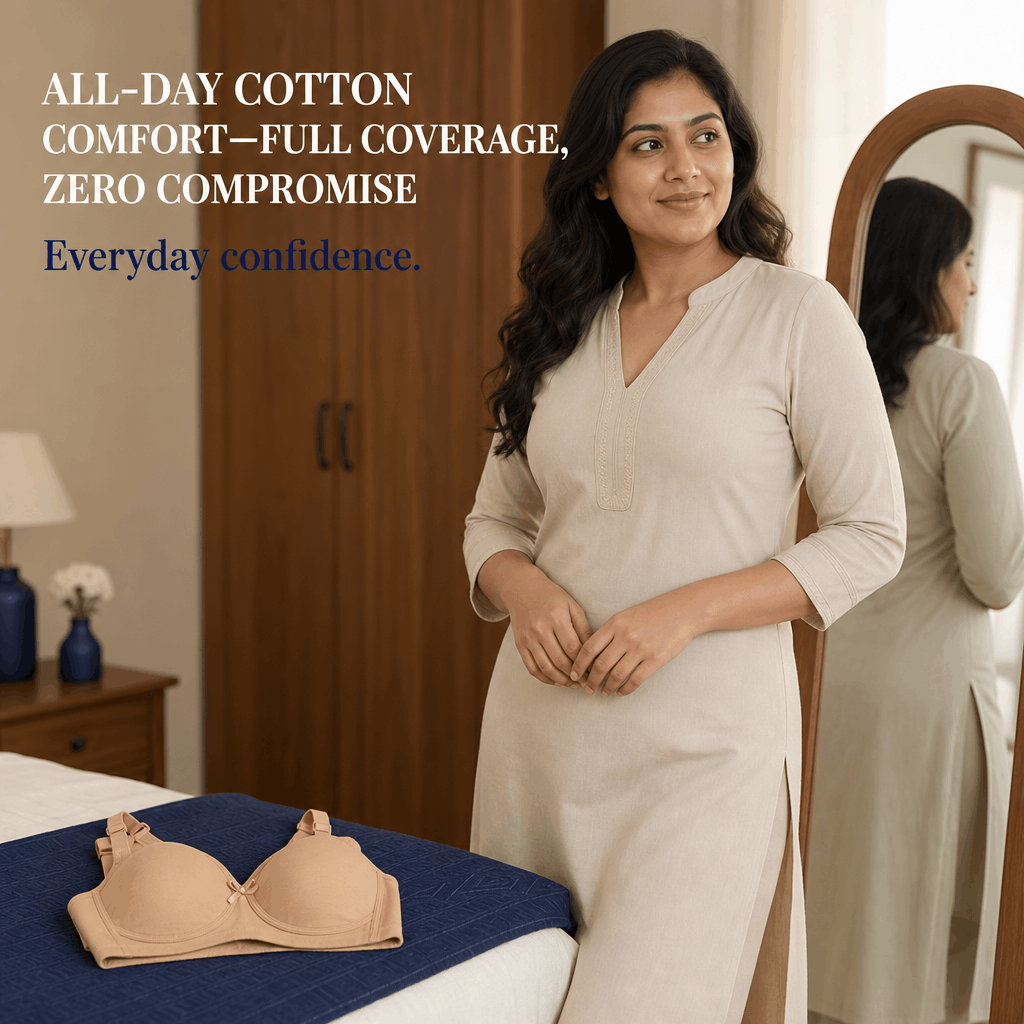 Plus Size Full Coverage Non-Padded Bra -E Cup (36E-46E)