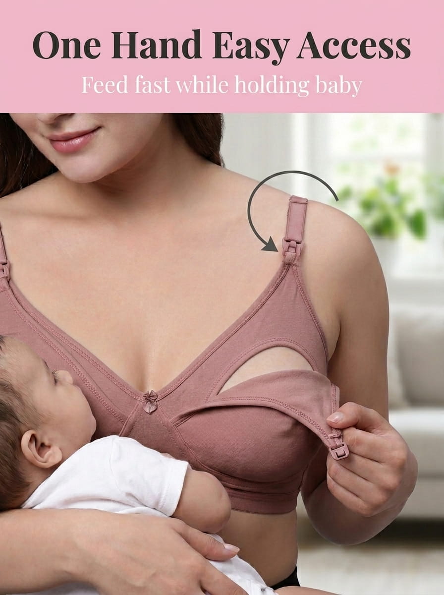 Maternity Nursing Bra – Zoey | Non-Padded Non-Wired Full Coverage C Cup