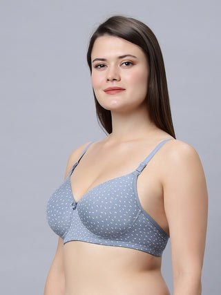 ICPD-PRINT_ASRTD_NAVY Padded Full Coverage Bra (Pack of 1) Incare