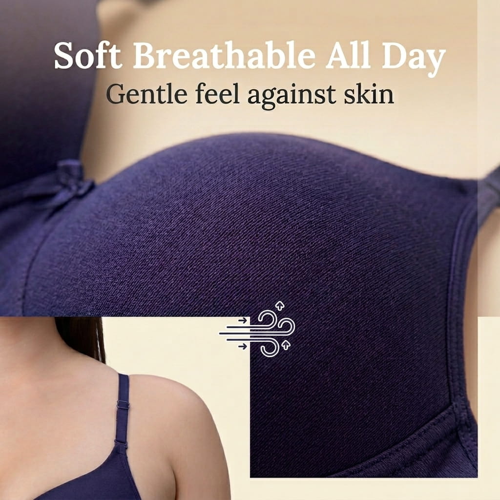 Padded Bra with Detachable Straps - Medium Coverage, B Cup