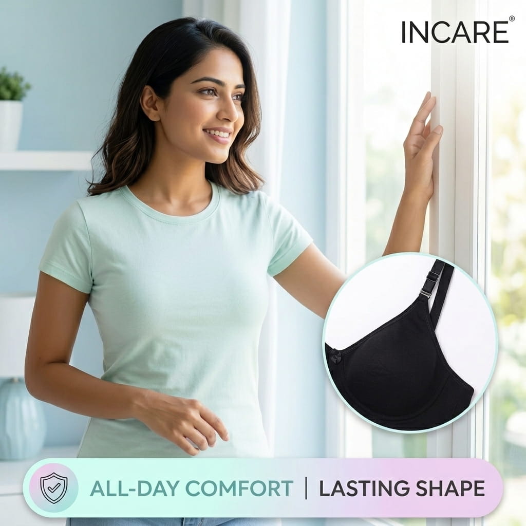 Medium Coverage Non-Padded Bra | Detachable Transparent Straps