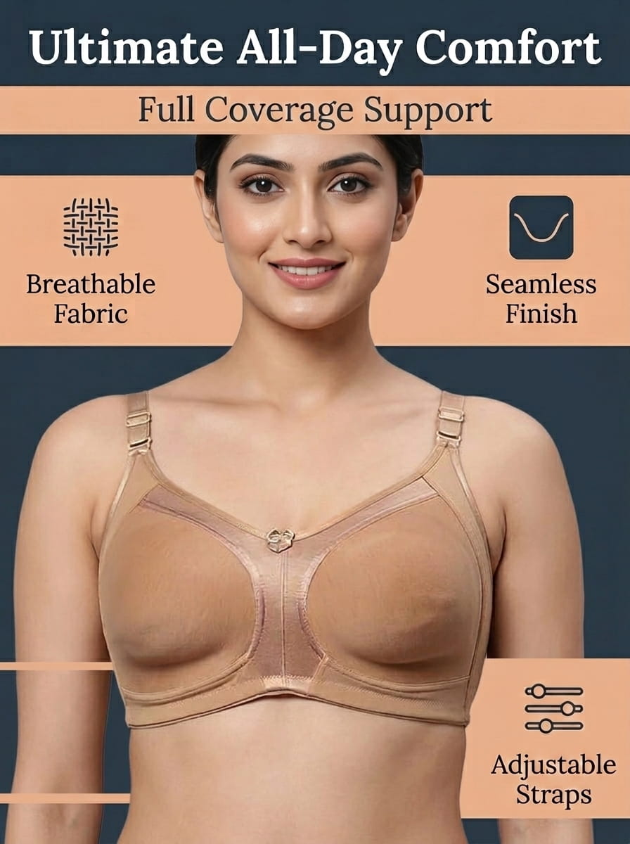 Smooth Full Coverage Non-Padded T-Shirt Bra - AlplSpaceX, C Cup