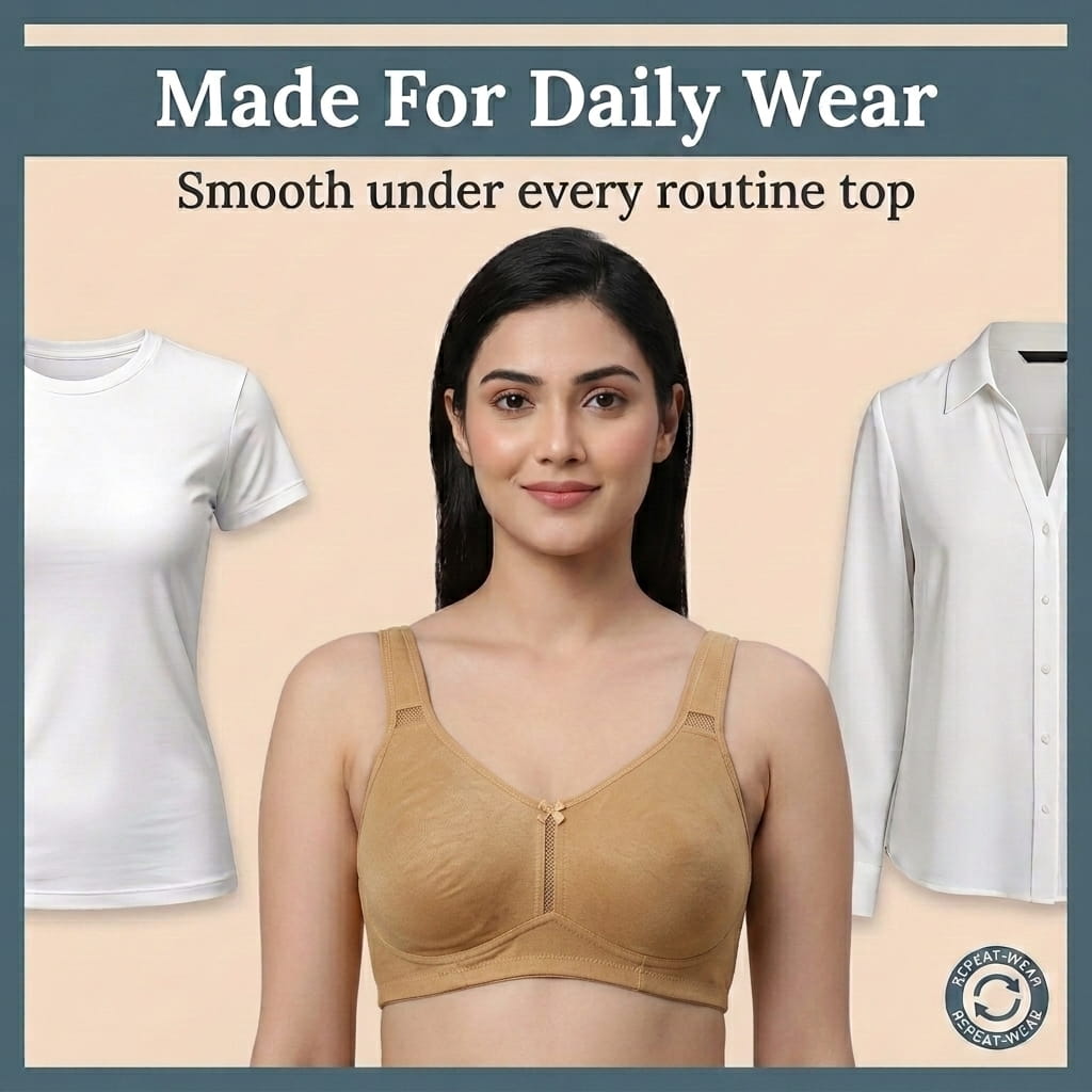 Full Coverage Non-Padded T-Shirt Bra in Polyamide - AlplSecret, C Cup