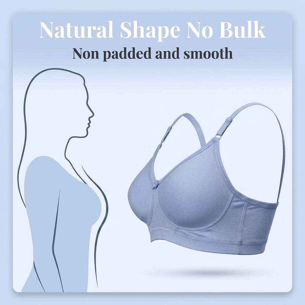 Seamless Full Coverage Non-Padded Bra - AlplVictoria, C Cup