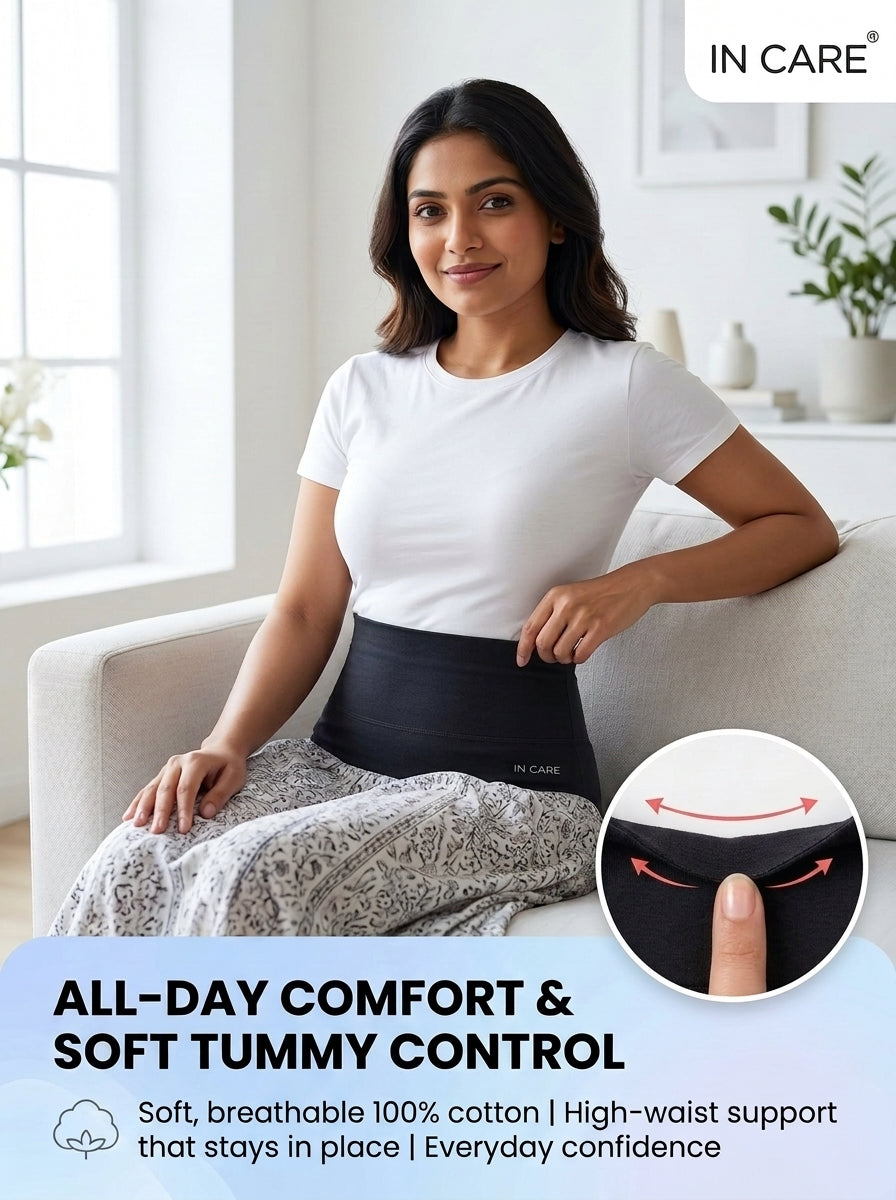 Shapewear Tummy Control Panty with Broad Elastic Waistband | Full Coverage