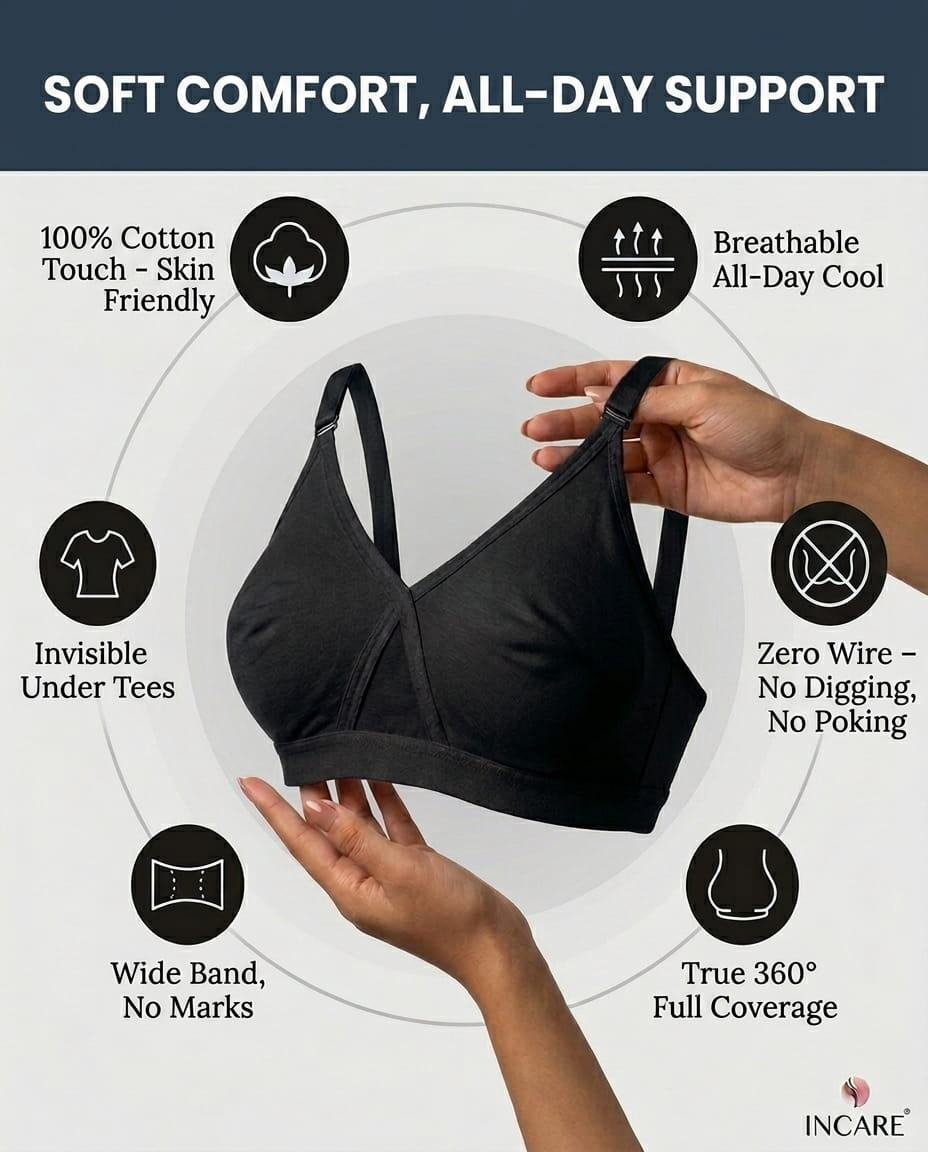 Full Coverage Non-Padded Bra in Soft Interlock Fabric - AlplSenorita, D Cup