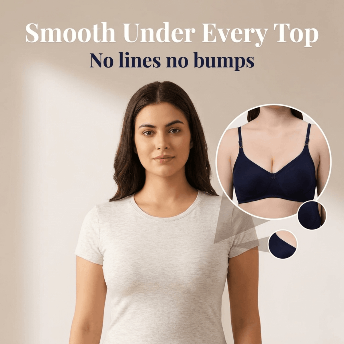 Non-Padded Full Coverage Bra for Women – Wire Free, Moulded Cups (Soha)