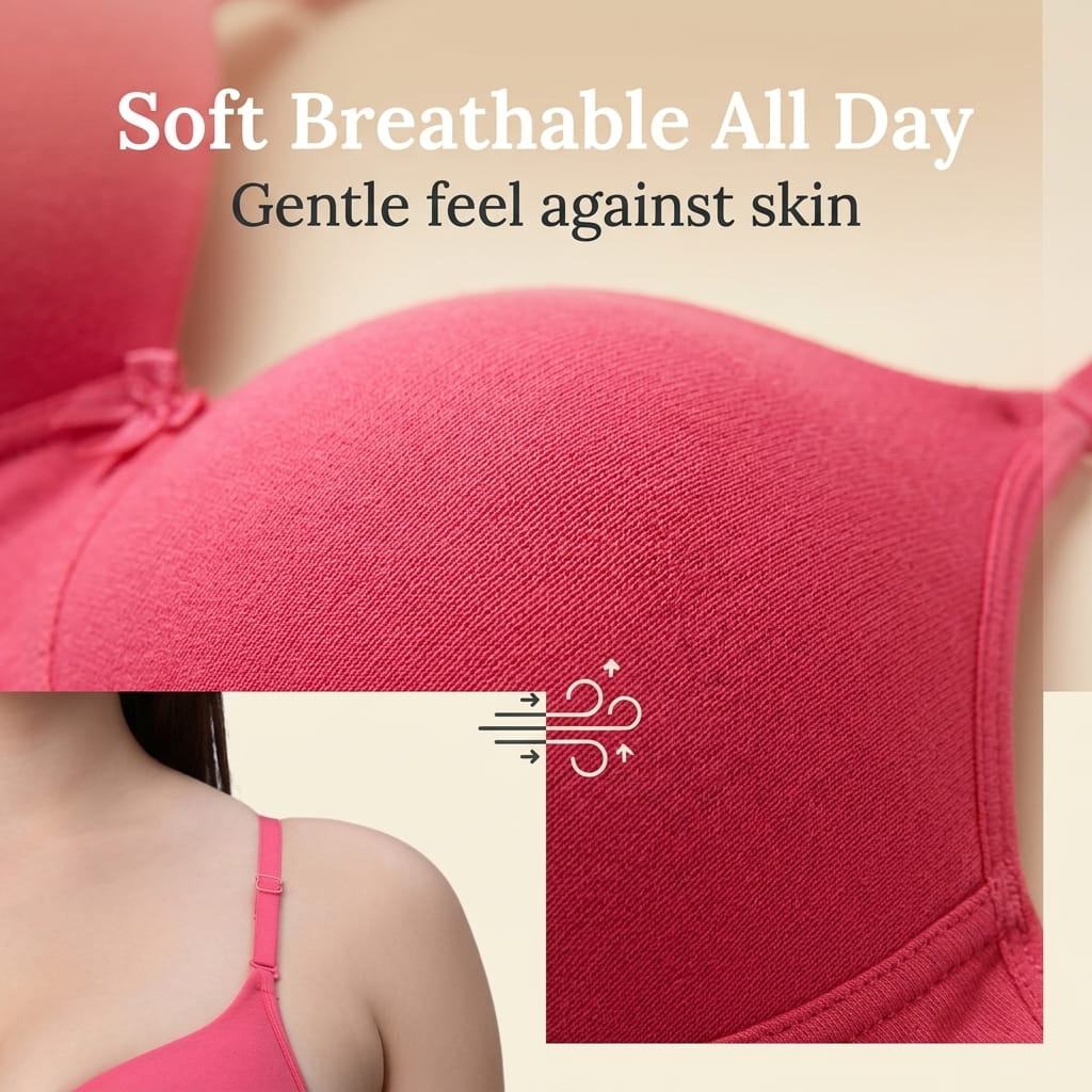 Padded Bra with Detachable Straps - Medium Coverage, B Cup