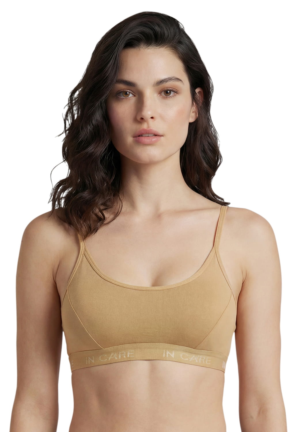 In Care Slip On Sports Bra – Non Padded Wire Free Cotton Bralette for Women