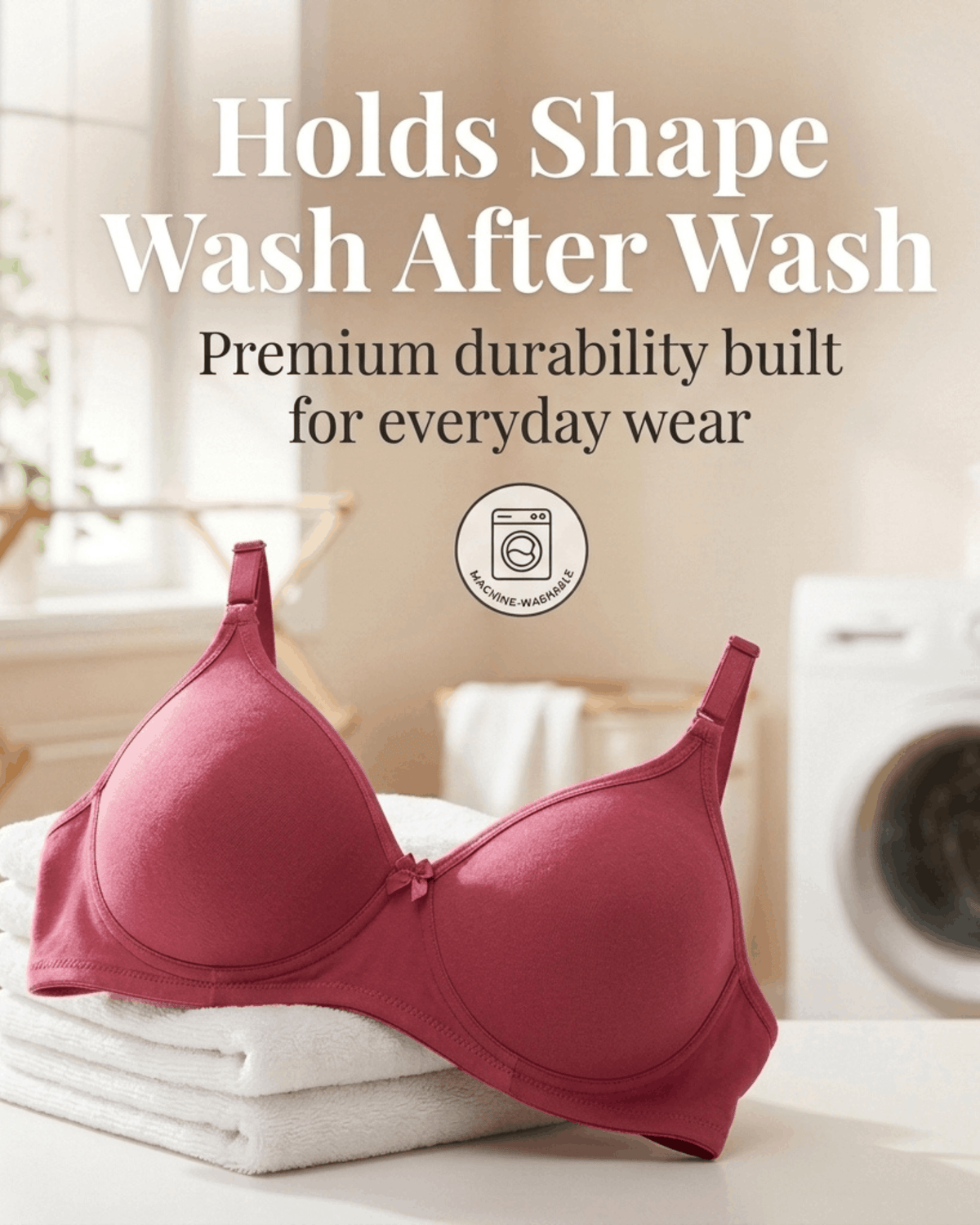 Non-Padded Full Coverage Bra for Women – Wire Free, Moulded Cups (Soha)