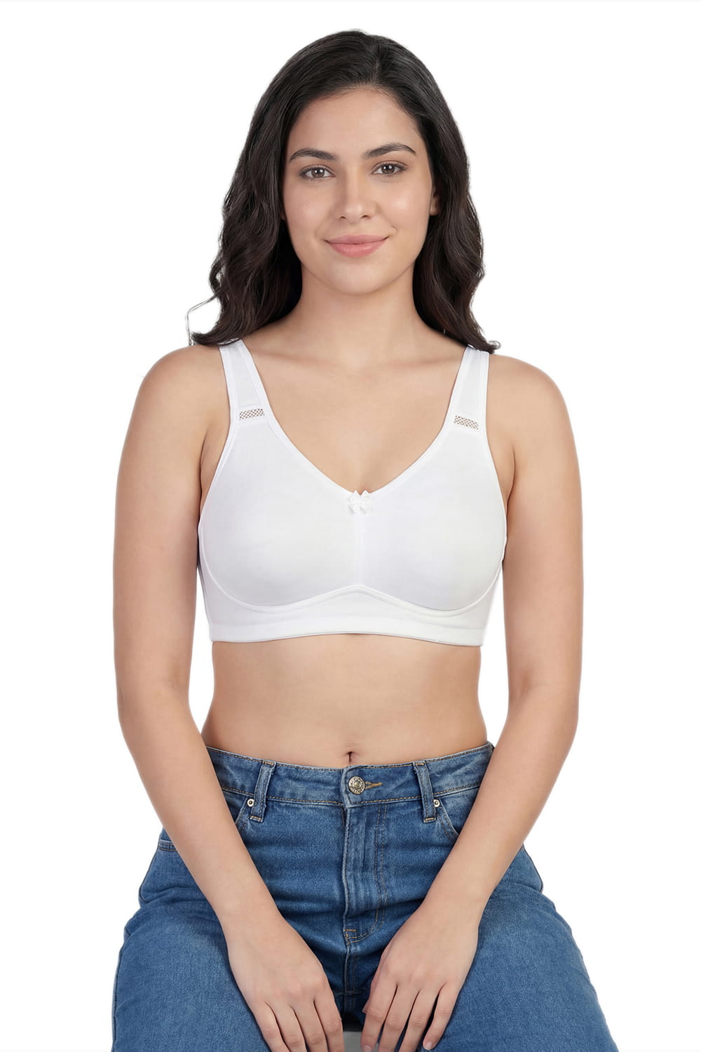 Full Coverage Non-Padded T-Shirt Bra in Polyamide - AlplSecret, D Cup