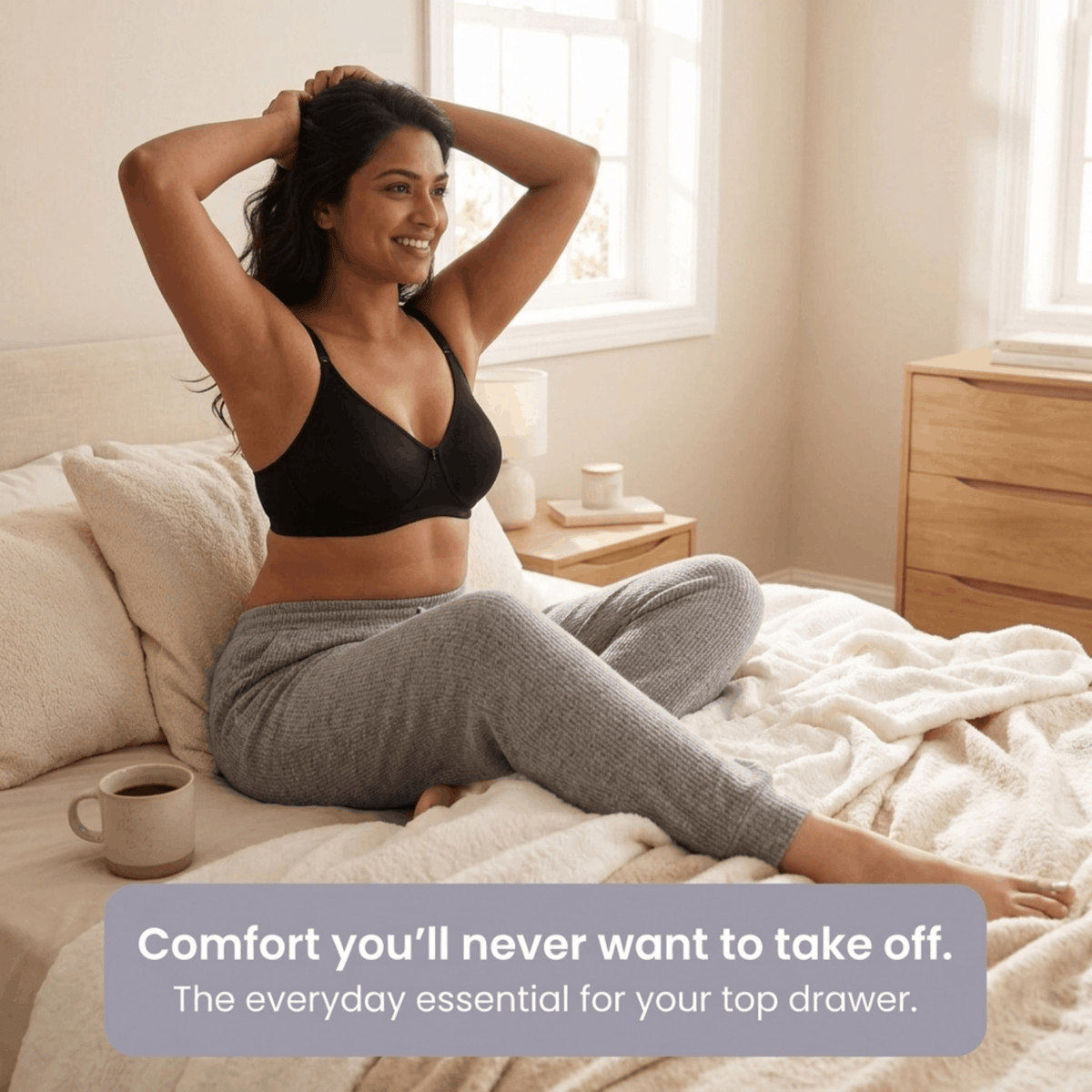 Non-Padded Full Coverage Bra for Women – Wire Free, Moulded Cups (Soha)