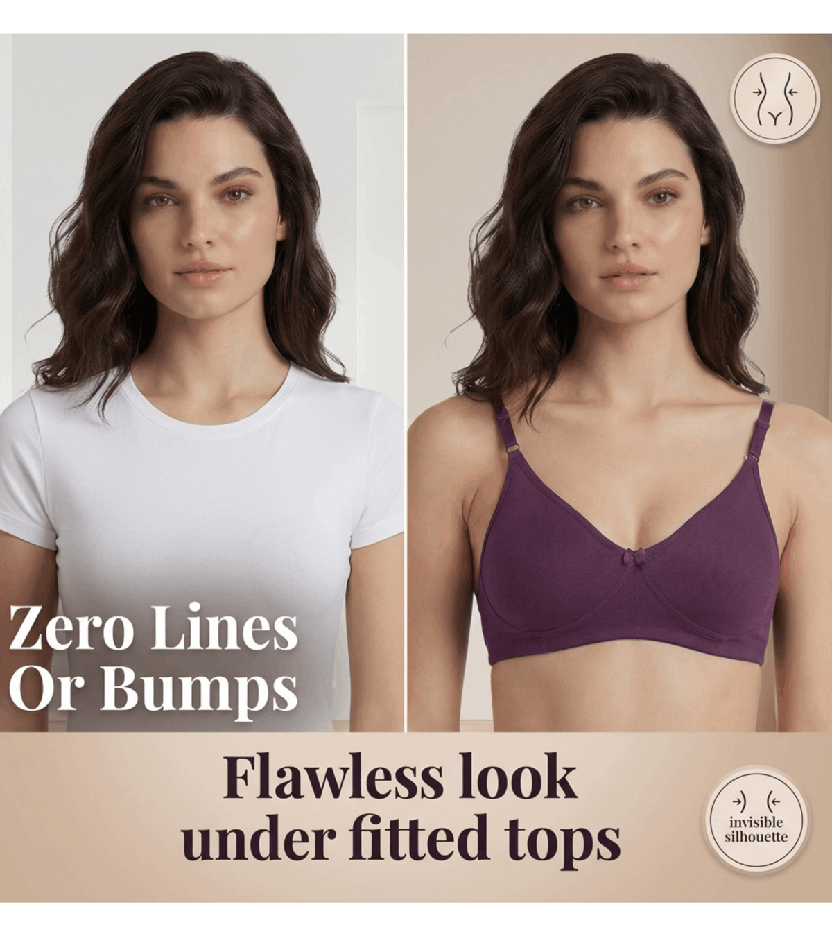 Non-Padded Full Coverage Bra for Women – Wire Free, Moulded Cups (Soha)