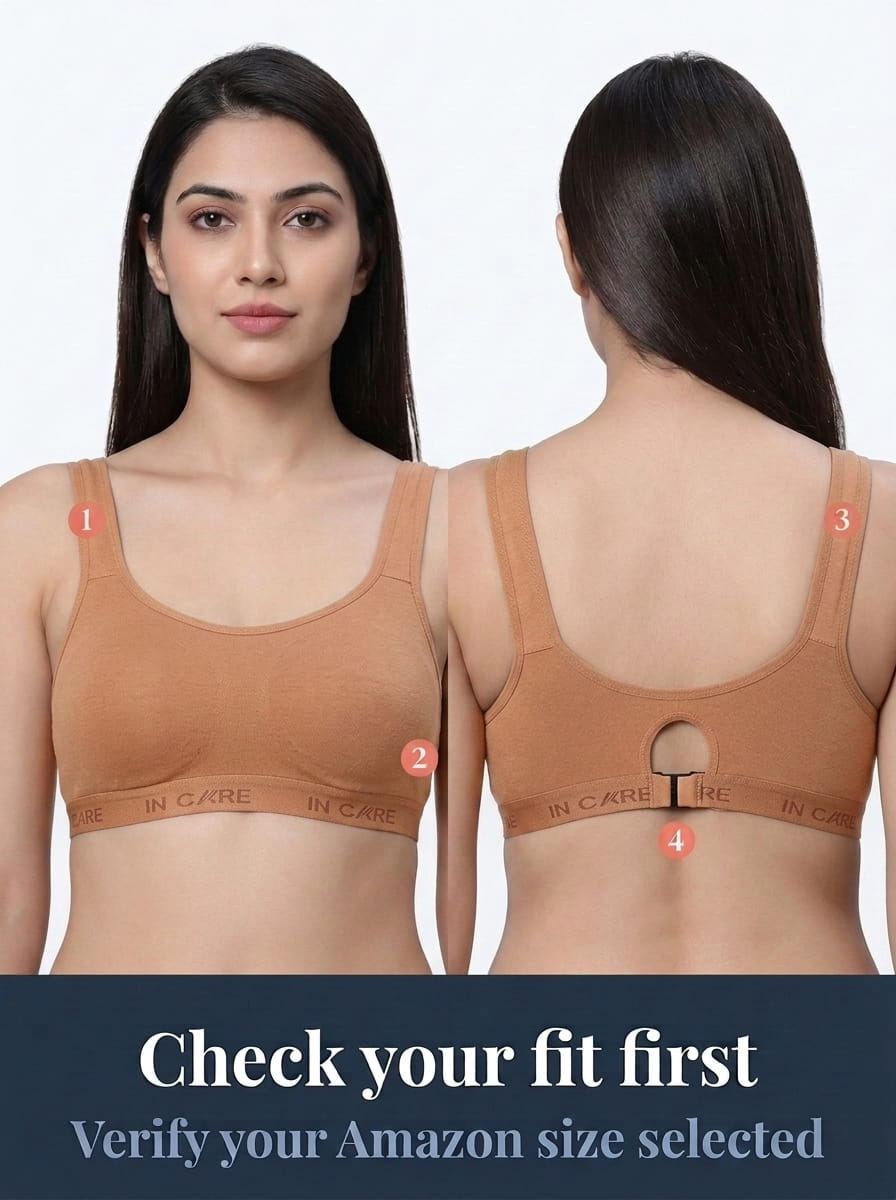 Non-Padded Sports Bra - Full Coverage, Secure Fit