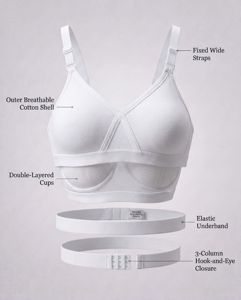 Full Coverage Non-Padded Bra in Soft Interlock Fabric - AlplSenorita, D Cup