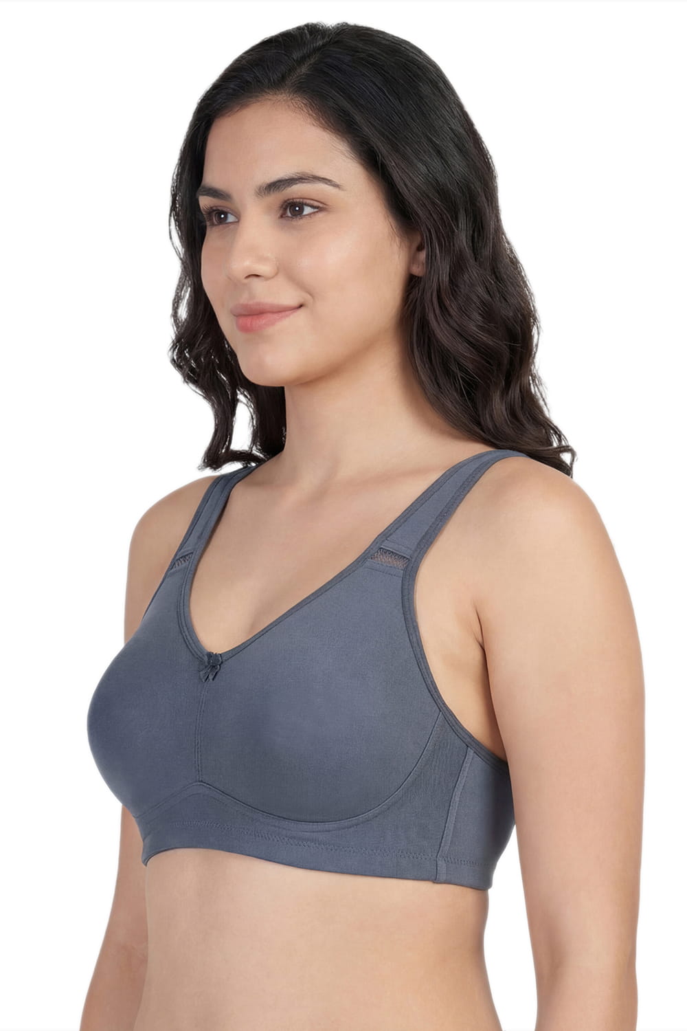 Full Coverage Non-Padded T-Shirt Bra in Polyamide - AlplSecret, D Cup