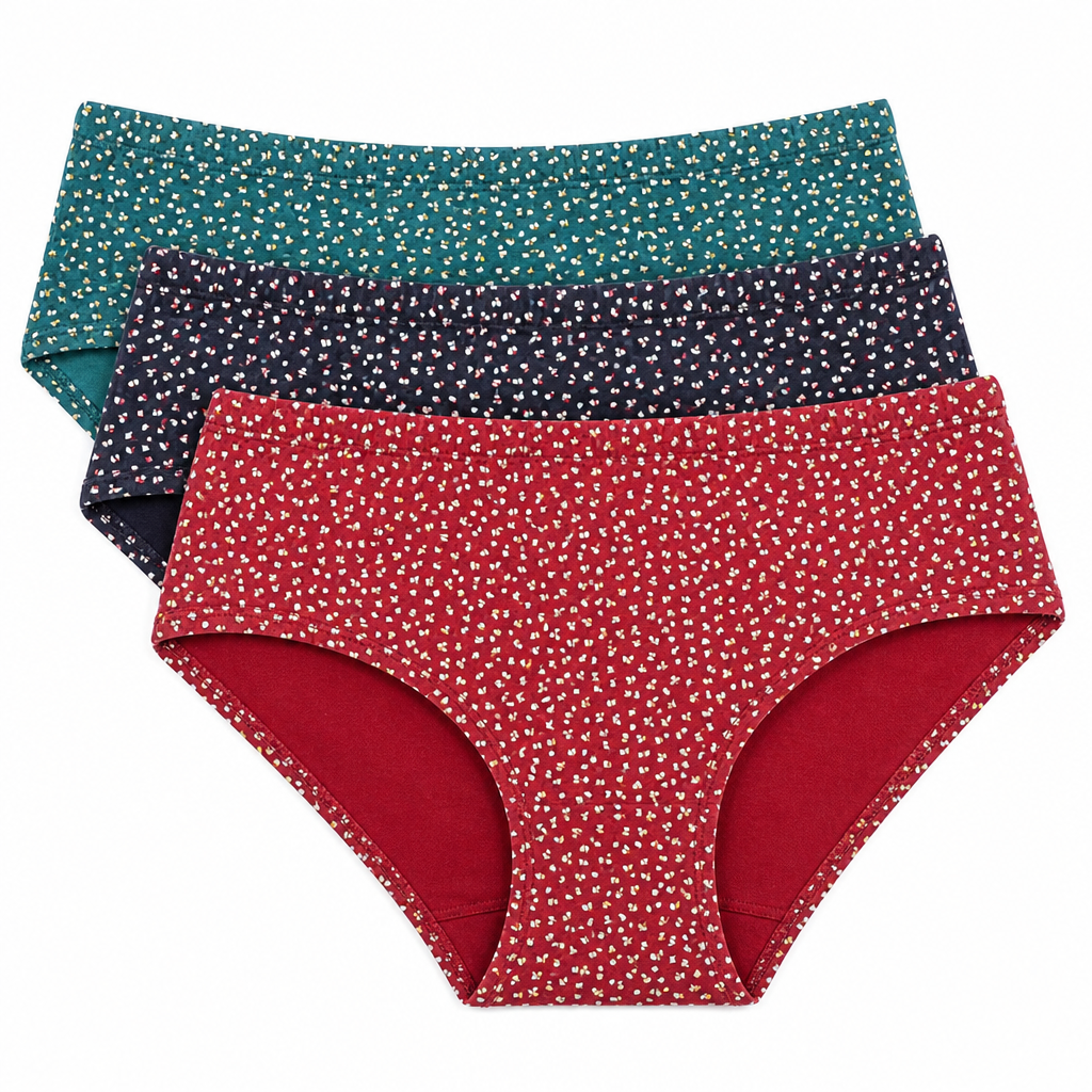 Printed Mid Rise Hipster Panties Pack of 3 - Print Set 3