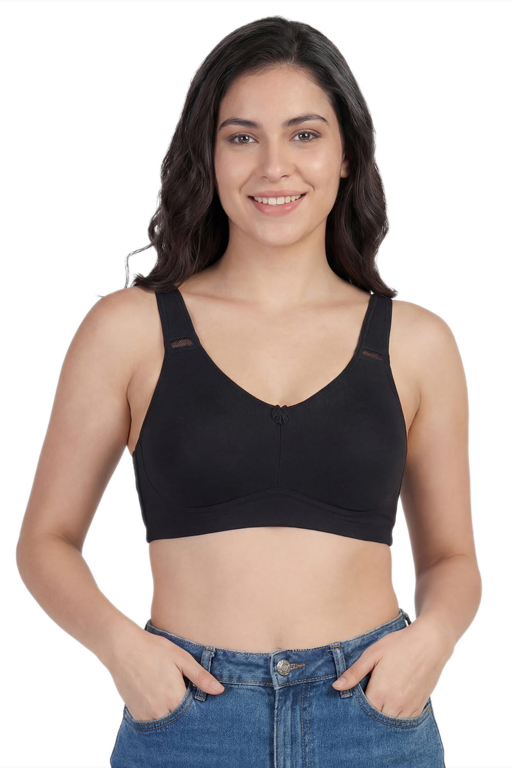 Full Coverage Non-Padded T-Shirt Bra in Polyamide - AlplSecret, D Cup