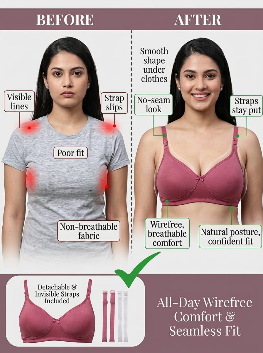 Everyday Padded T-Shirt Bra - B Cup, 4 Colours