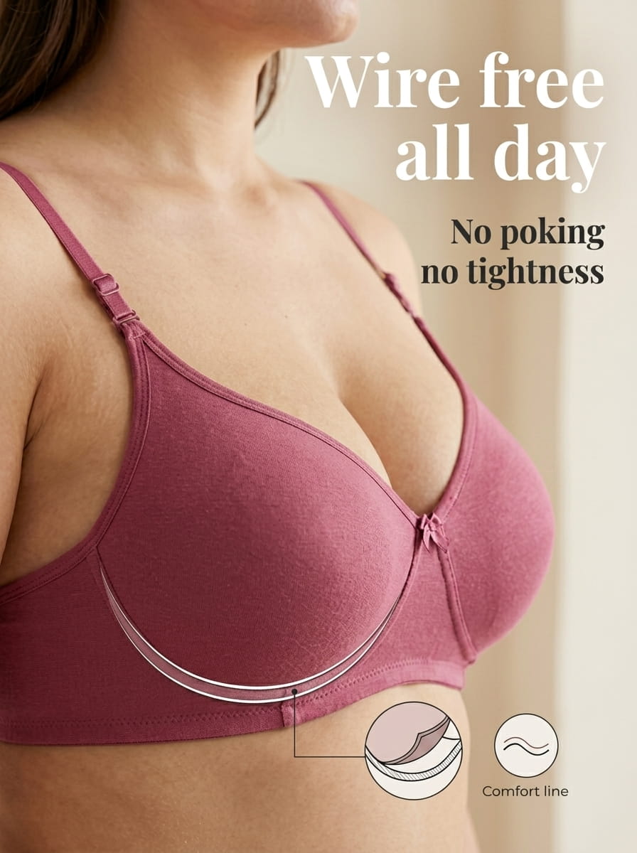 Everyday Padded T-Shirt Bra - B Cup, 4 Colours