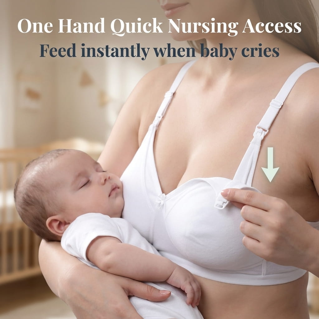 Maternity Nursing Bra – Zoey | Non-Padded Non-Wired Full Coverage C Cup