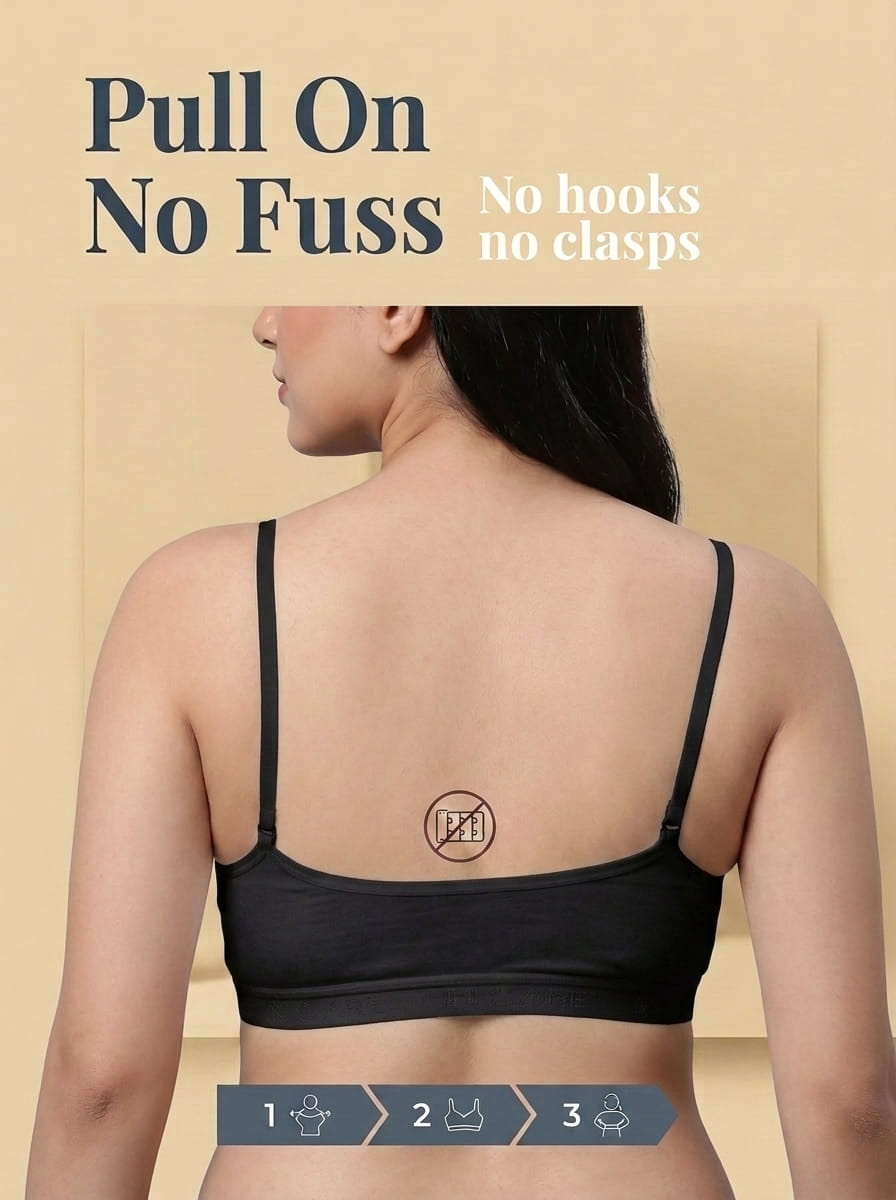 Wire-Free Slip-On Sports Bra - Full Coverage