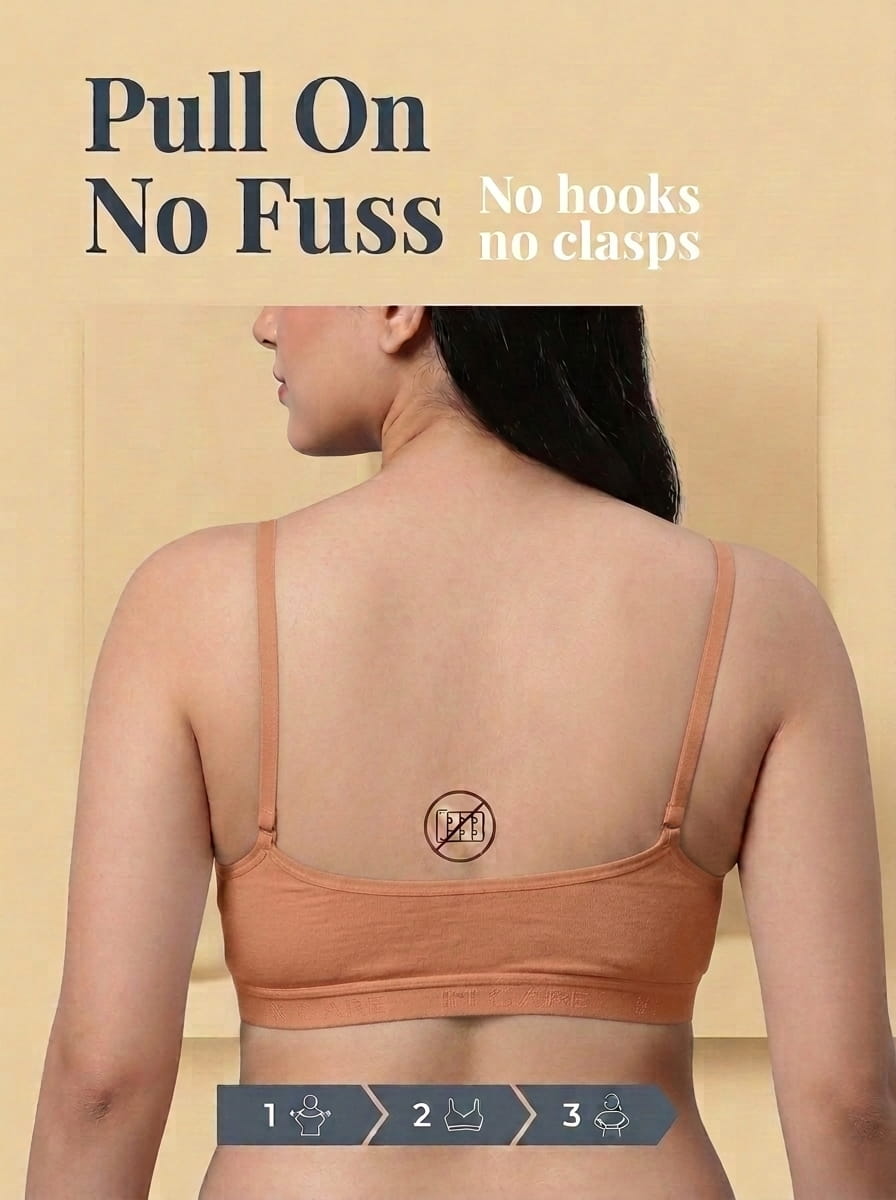 Wire-Free Slip-On Sports Bra - Full Coverage