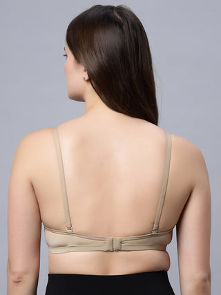Medium Coverage T-shirt Padded Skin Color Bra (Pack of 1)