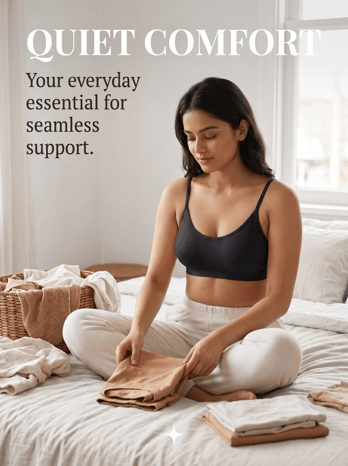 Slip-On Sports Bra - Non-Padded, Full Coverage