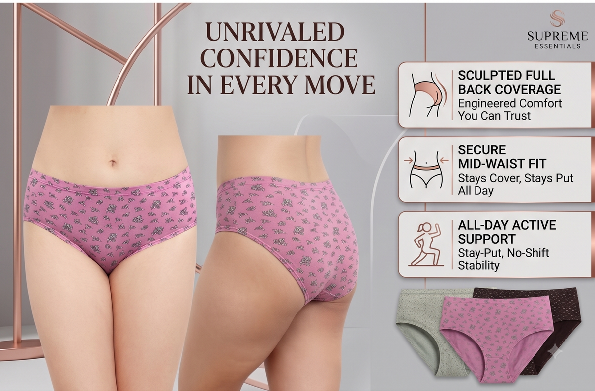Secure Mid-Waist Fit