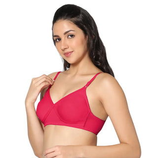 Non-Padded Full Coverage  T-Shirt Bra Mangenta Royalblue color (Pack of 2)