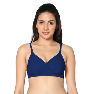 Non-Padded Full Coverage  T-Shirt Bra Mangenta Royalblue color (Pack of 2)