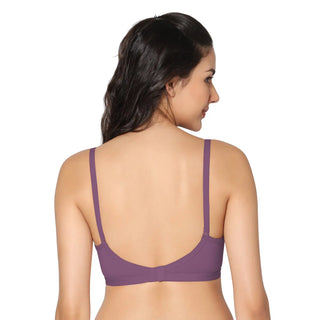 Full Coverage Non-Padded Wine and Pink Color Bra (Pack of 2)