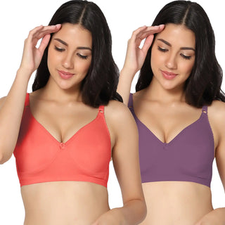 Suhana Non-Padded Full Coverage T-Shirt Bra (Pack of 2) - Incare