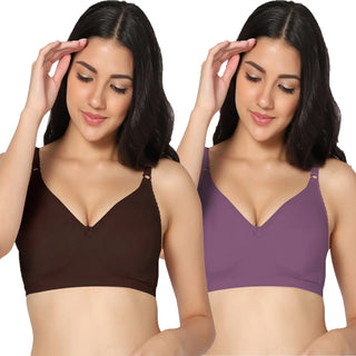 Suhana Non-Padded Full Coverage T-Shirt Bra (Pack of 2) - Incare