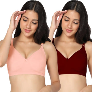 Suhana Non-Padded Full Coverage T-Shirt Bra (Pack of 2) - Incare