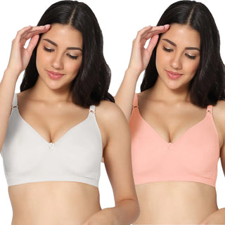 Suhana Non-Padded Full Coverage T-Shirt Bra (Pack of 2) - Incare
