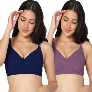 Suhana Non-Padded Full Coverage T-Shirt Bra (Pack of 2) - Incare