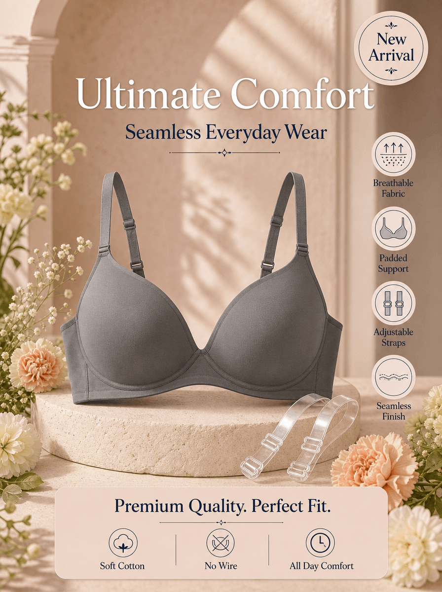 Half Coverage Padded T-Shirt Bra - B Cup