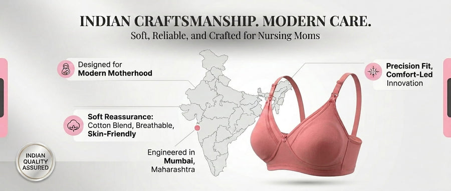 Maternity Nursing Bra – Zoey | Non-Padded Non-Wired Full Coverage C Cup specification image