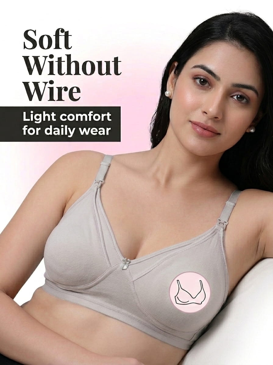 Maternity Nursing Bra – Zoey | Non-Padded Non-Wired Full Coverage C Cup