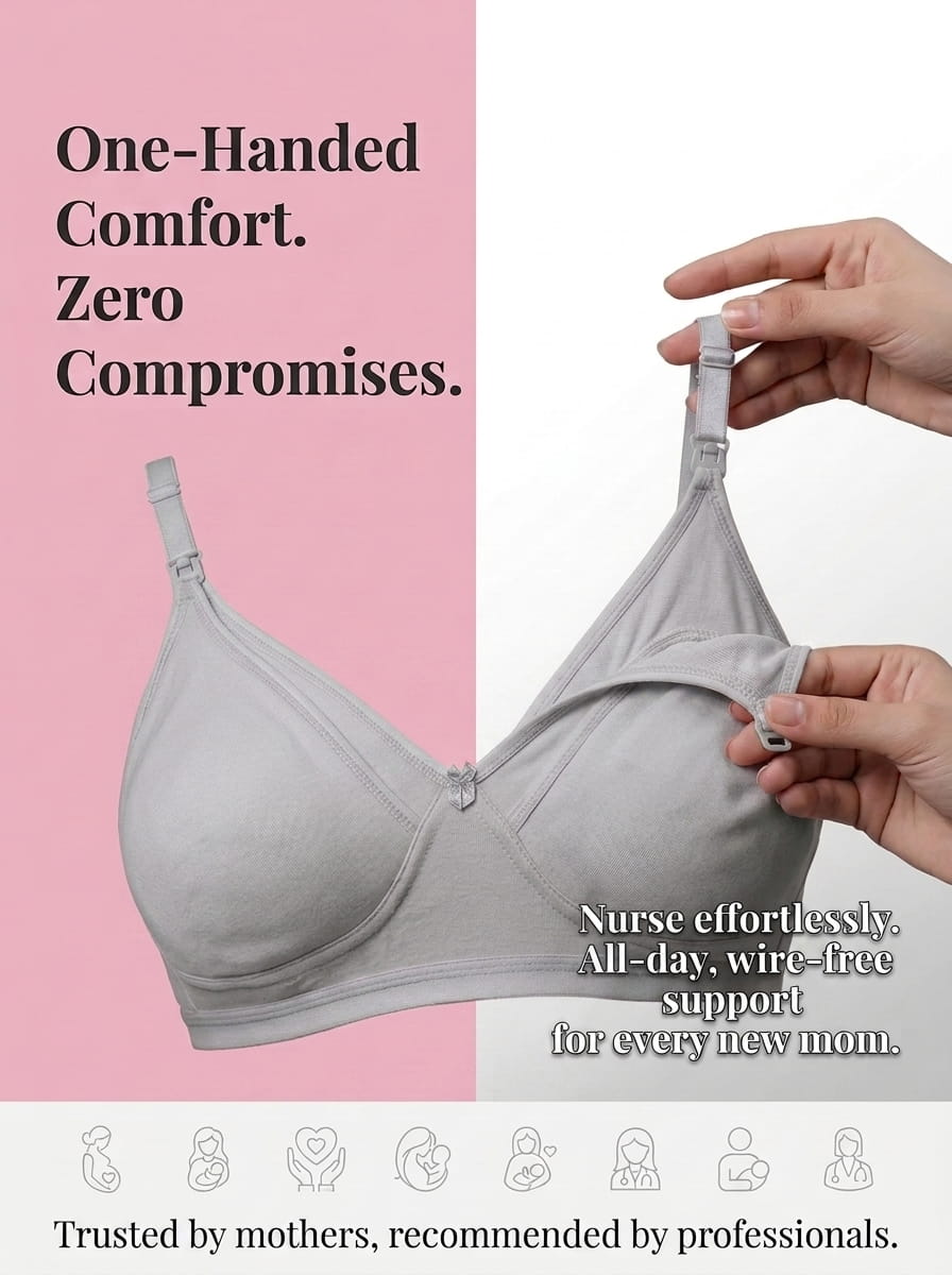 Maternity Nursing Bra – Zoey | Non-Padded Non-Wired Full Coverage C Cup