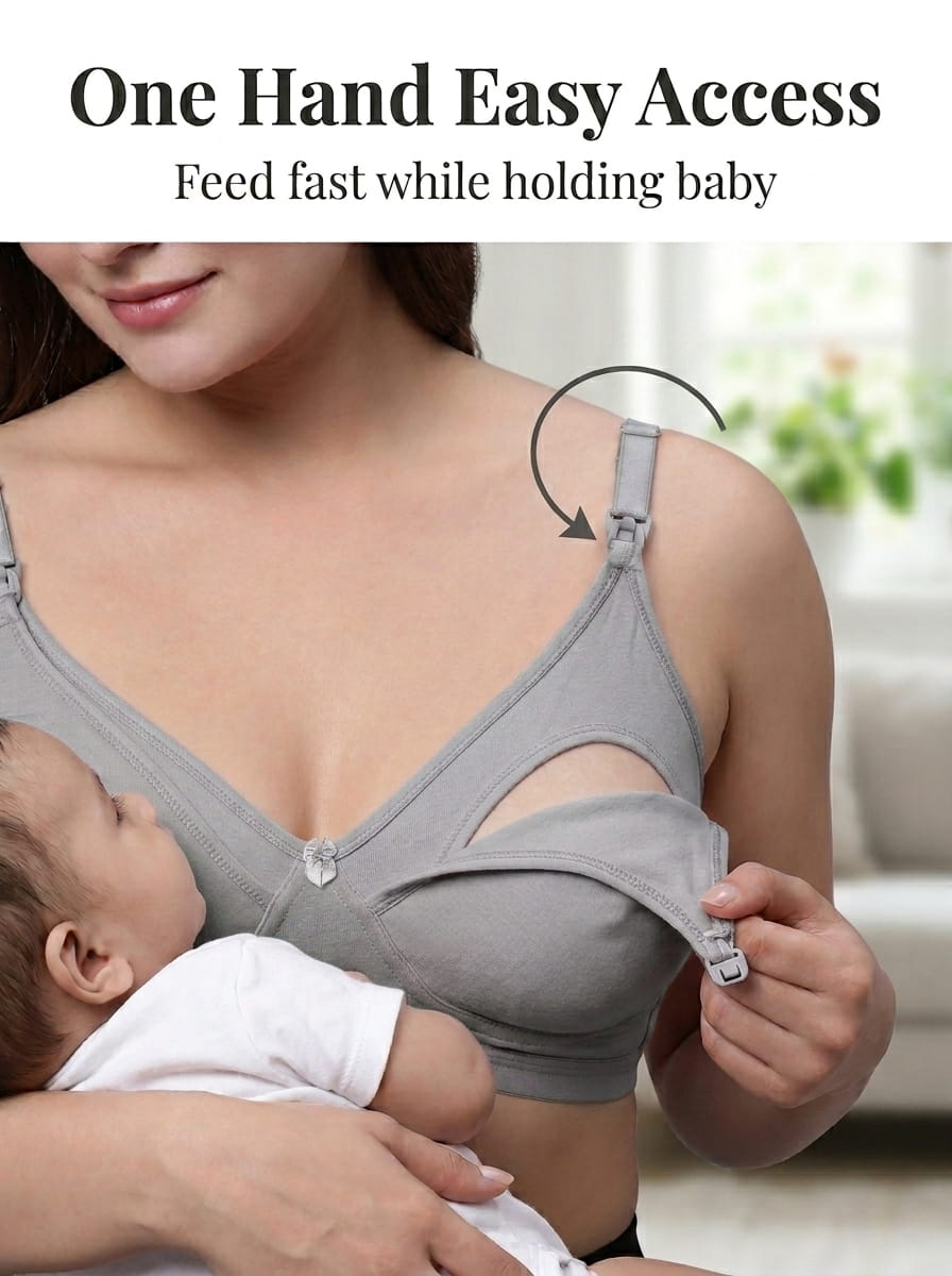 Maternity Nursing Bra – Zoey | Non-Padded Non-Wired Full Coverage C Cup