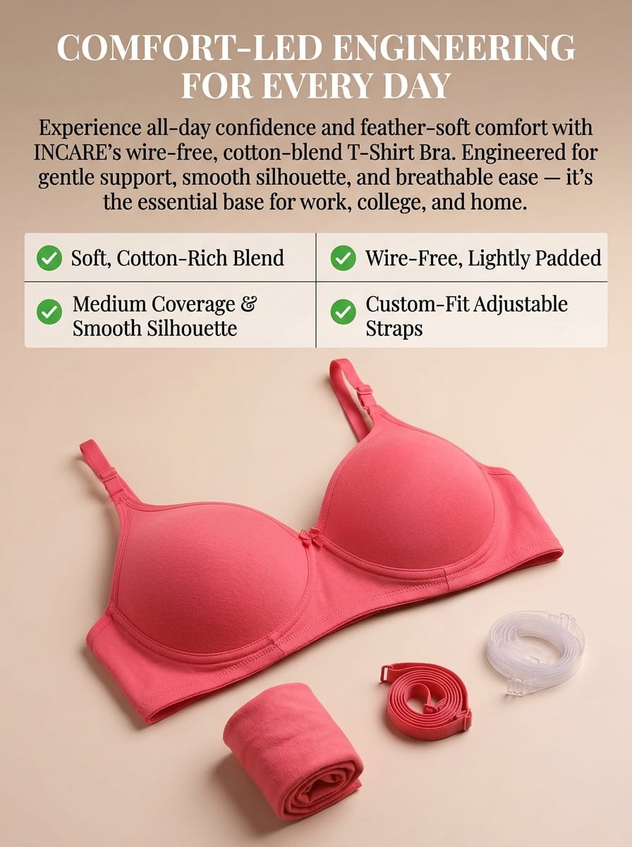 Everyday Padded T-Shirt Bra - B Cup, 4 Colours